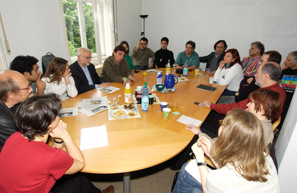 Das Pressegespräch im Zuge des Rahmenprogramms der „Stücke 2004“ / Foto: Walter Schernstein