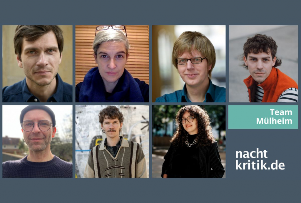 Das Team für Mülheim 2026. Oben: Michael Wolf, Elena Philipp, Christian Rakow, Ole Zeitler. Unten: Georg Kasch,  Leonard Haverkamp, Patricia Kornfeld. / Fotos: Thomas Aurin (1 u. 3), Zoe Opratko (7), privat  