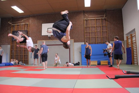 Akrobatik beim Tricking Workshop