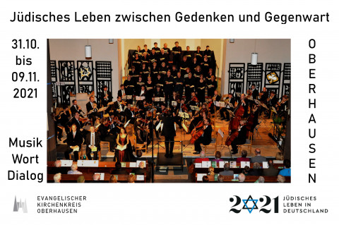 Einladung zum Festival "Jüdisches Leben zwischen Gedenken und Gegenwart" in Oberhausen.