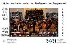 Einladung zum Festival "Jüdisches Leben zwischen Gedenken und Gegenwart" in Oberhausen.