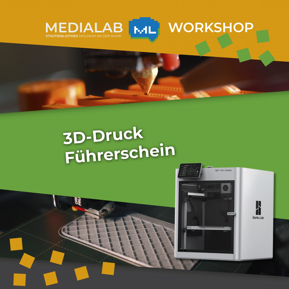 3D-Druck-Führerschein im MedienHaus - gültiger Bibliotheksausweis erforderlich!