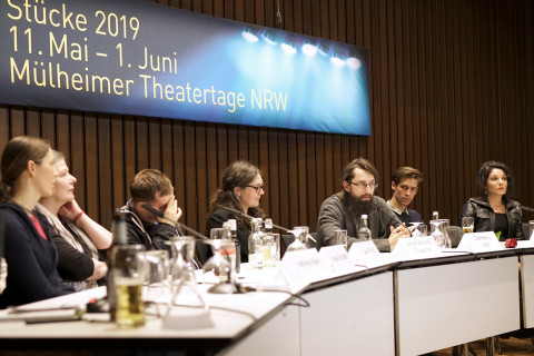 Publikumsgespräch mit Clemens Setz. / Foto: Anton Vichrov